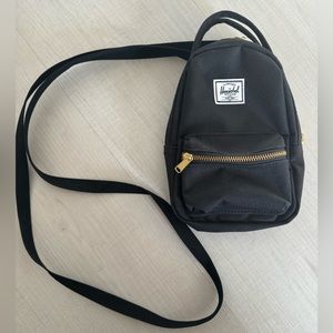 Black Herschel Classic Mini Backpack with Gold Zipper